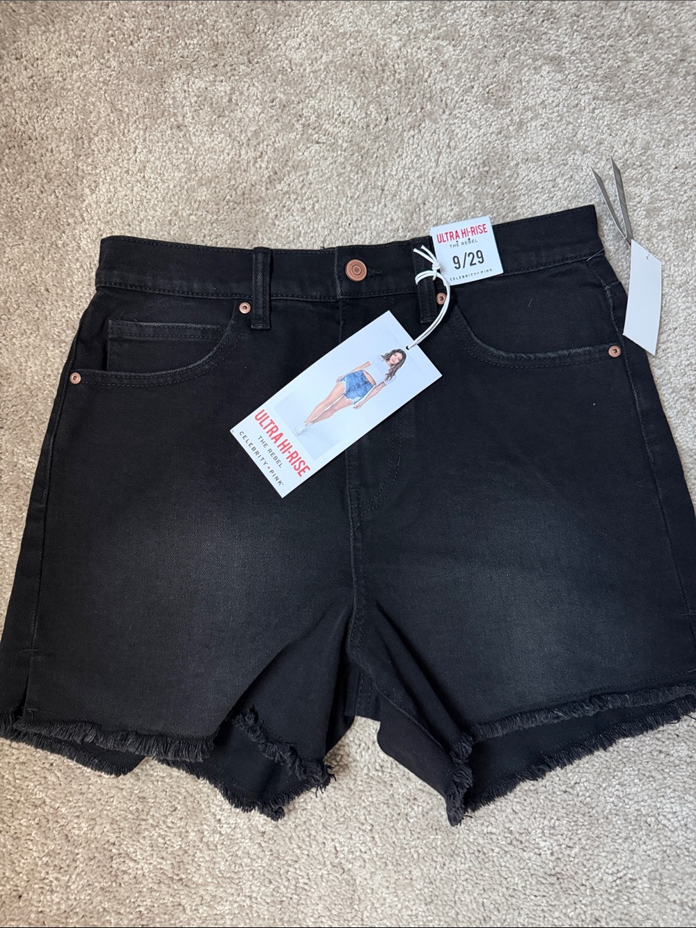 Celebrity Pink Ultra Hi-Rise Black Denim Shorts